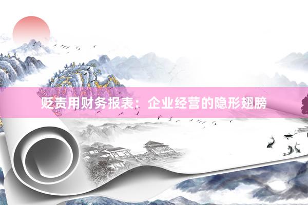 贬责用财务报表：企业经营的隐形翅膀