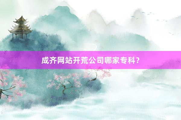 成齐网站开荒公司哪家专科？