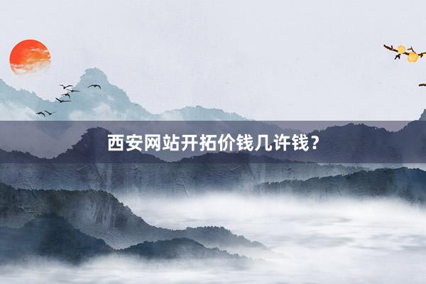 西安网站开拓价钱几许钱？