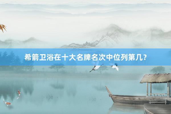 希箭卫浴在十大名牌名次中位列第几？
