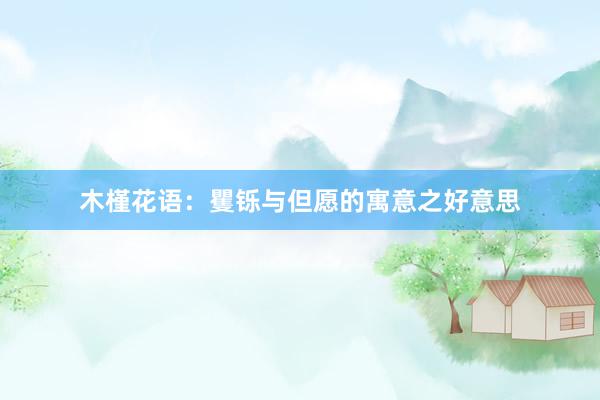木槿花语：矍铄与但愿的寓意之好意思